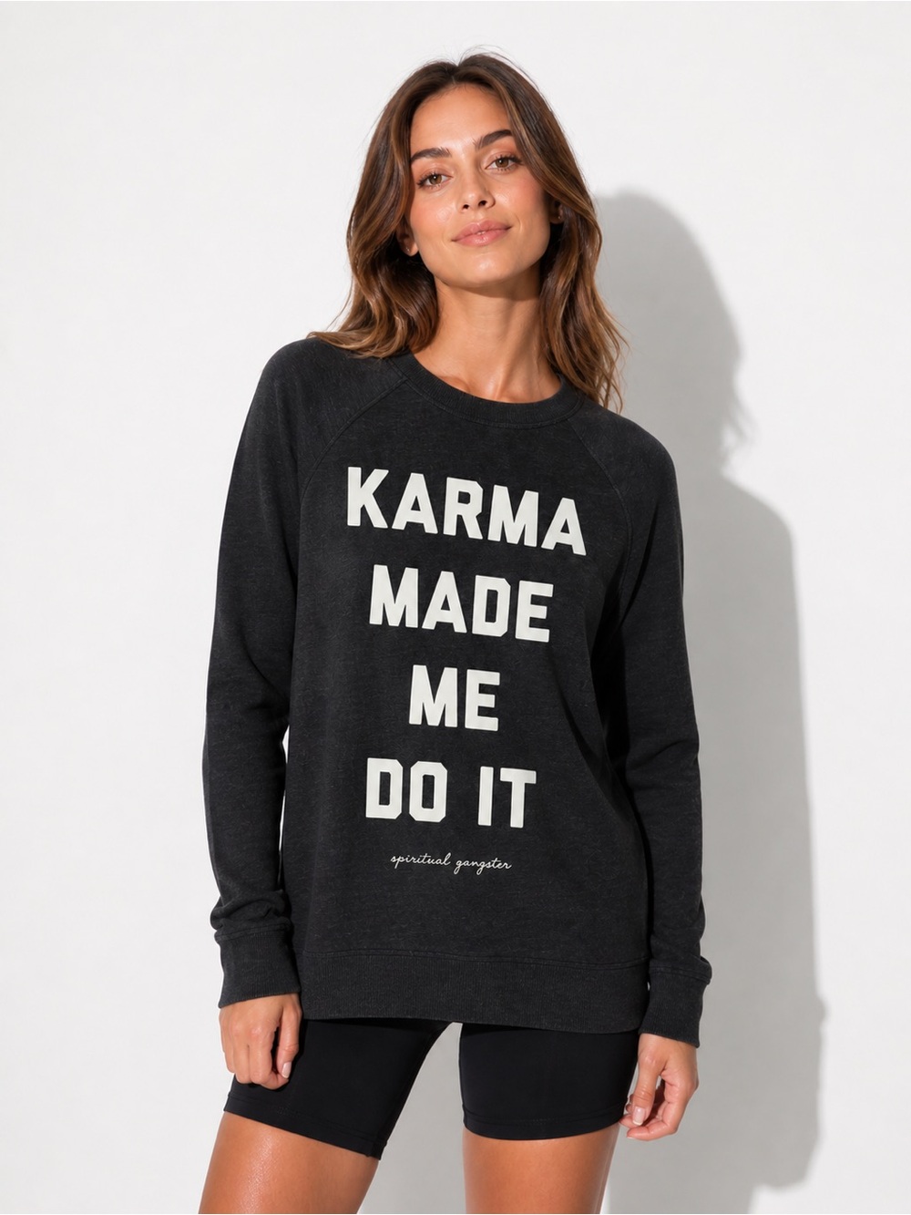 Spiritual Gangster “Karma Made Me Do It” Sweatshirt Black Size S